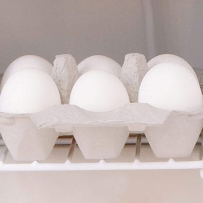 Whether your eggs are small or large, brown or white, you'll want to start with cold eggs. Keep them in the refrigerator until you're ready to make the perfect scrambled eggs.