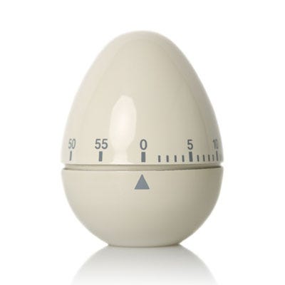 After you pour the egg mixture into the frying pan, let stand for roughly 10 seconds, or until the eggs begin to set. If you want fluffier eggs, let set a few more seconds.
