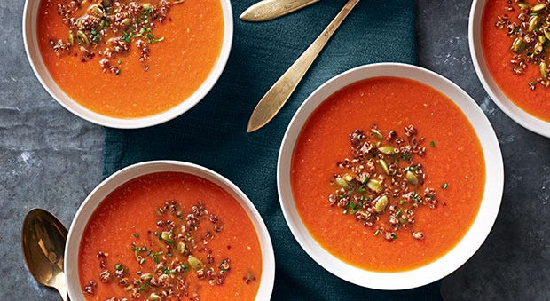 Food, Tableware, Condiment, Dish, Tomato soup, Bowl, Curry, Soup, Ingredient, Sauces, 