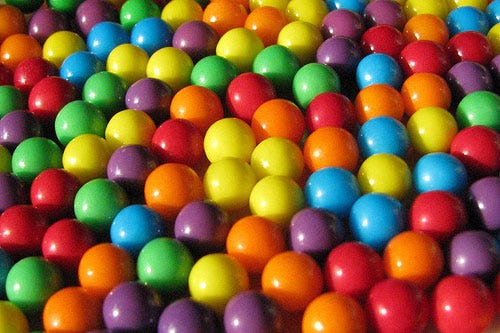 multi-colored candy
