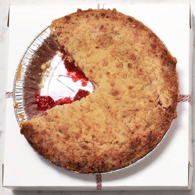 The flaky-gooey crumb topping on this dessert from Mom's Apple Pie Company offers sweet contrast to sour Montmorency cherries. (<a href="http://www.momsapplepieco.com/" target="_blank">momsapplepieco.com</a>, $15.99)<br /><br />Try your hand at homemade: <a href="/recipes/cooking-recipes/cherry-pies" target="_blank">10 Sweet Cherry Pies</a>