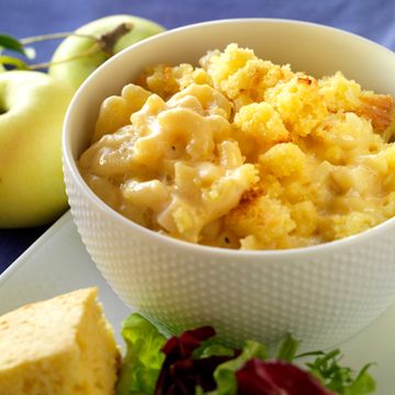 <p>This recipe, topped with cornbread crumbles, will blow carb lovers away.</p><br />

<p><b>Recipe: <a href="/recipefinder/cornbread-apple-macaroni-cheese" target="_blank"><b>Cornbread Topped Apple Macaroni and Cheese</b></a></b> (pictured)</p><br />
<p><b>More Recipes:<br /> 
<a href="/recipefinder/macaroni-cheese-buttery-crumbs-recipe-7966" target="_blank"><b>Mac & Cheese with Buttery Crumbs</b></a><br />
<a href="/recipefinder/macaroni-cheese-caramelized-onions" target="_blank"><b>Mac & Cheese with Caramelized Onions</b></a><br />
<a href="/recipefinder/sweet-potato-garlic-macaroni-cheese" target="_blank"><b>Caramelized Sweet Potato, Garlic, and Rosemary Macaroni & Cheese</b></a></b></p>