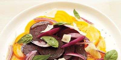 Red and yellow beets add a sweet, buttery, earthy flavor to these sides.<br /><br />
<b>Recipe:</b> <b><a href="/recipefinder/lemon-basil-beet-salad-recipe"target="_new">Lemon-Basil Beet Salad</a></b> (pictured) <b><br /><br />
More Recipes: <br />
<a href="/recipefinder/shredded-beets-orange-zest-recipe"target="_new">Shredded Beets with Orange Zest</a><br />
<a href="/recipefinder/beet-apple-soup-recipe"target="_new">Beet-and-Apple Soup</a>
</b>
