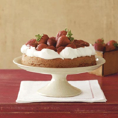 Celebrate spring's arrival with fresh strawberries and billows of cream on this moist cake.<br /><br /><b>Recipe:</b> <a href="/recipefinder/fresh-strawberry-cake-3408" target="_blank">Fresh Strawberry Cake</a>