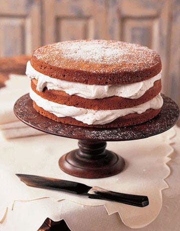The moist and spicy layers of this cake need nothing more than a cool complement of cinnamon-flavored whipped cream to sandwich them together.<br /><br />
<b>Recipes:</b> <a href="/recipefinder/stacked-applesauce-cake-3478"target="_new">Stacked Applesauce Cake</a>, <a href="/recipefinder/cinnamon-whipped-cream-3818"target="_new">Cinnamon Whipped Cream</a>