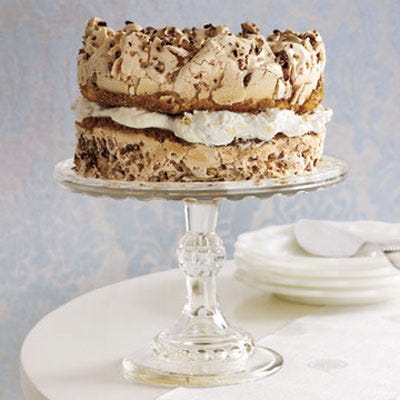 Two fluffy layers of meringue surround creamy pineapple filling.<br /><br /><b>Recipe:</b> <a href="/recipefinder/pineapple-meringue-cake-3015"target="_new">Pineapple Meringue Cake</a>