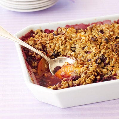 This fresh fruit crumble is summer's tasty version of Mom's apple pie!<br /><br /><b>Recipe: <a href="/recipefinder/peach-and-blueberry-crumble-recipe" target="_blank">Peach and Blueberry Crumble</a></b>

