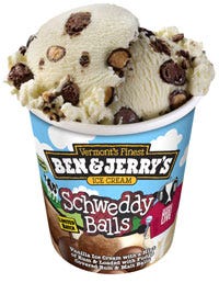 schweddy balls ice cream from ben and jerrys