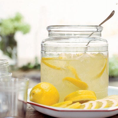 <p>Nothing tastes more like summer than a refreshing glass of lemonade. Make a pitcher to cool off or for your kids' lemonade stand. For adult parties, try spiked lemonade: Muddle 3 tablespoons of fresh mint in a tumbler. Add ice, 1 ounce rum, and 3/4 cup lemonade. </p><br />
<p><b>Recipe: </b><a href="/recipefinder/lemonade-2999" target="_blank"><b>Lemonade</b></a></p>