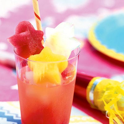 <p>Freeze fruit juices in ice-tray molds in festive shapes. As the juice cubes melt, their flavors mingle to form a refreshing drink. Choose juices in a range of colors and flavors. Our favorites include orange, pineapple, grape, cranberry, and lemon. </p><br />
<p><b>Recipe: </b><a href="/recipefinder/iced-fruit-punch-3644" target="_blank"><b>Iced Fruit Punch</b></a></p>