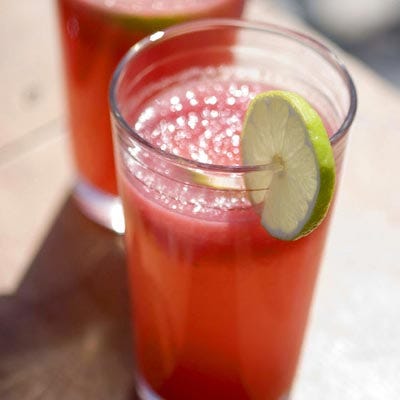 <p>This delicious drink is served by roadside vendors all over Mexico. Not too much fruit, not too much sugar, just a beautiful way to quench your thirst on a summer day.</p><br />
<p><b>Recipe: </b><a href="/recipefinder/watermelon-agua-fresca-recipe-5567" target="_blank"><b>Watermelon Agua Fresca</b></a></p>