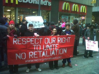 Fast Food Workers Return To Work After Strike - New York City Quick ...