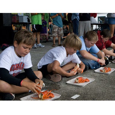 <p><b>When:</b>July 31- August 4, 2013</b></p><p><b>Where:</b>Rockland, ME</p>One of the longest running seafood festivals in the US, the Maine Lobster Festival isn't stopping anytime soon. Now participants can take part in lobster crate races, cooking contests, fun runs, and listen to great music, all while diving into endless portions of fresh lobster dipped in melted butter. Last year over 20, 000 pounds were enjoyed during the 5 days of fun.</p>
<p><i><a href="http://www.mainelobsterfestival.com" target="_blank">Maine Lobster Festival</a></i></p>