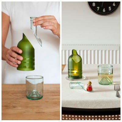 Multi Functional Kitchen Tools Pure Bottle Recycling Wine Bottles Isn T A New Concept We Put Them In The Turn Into Candlesticks Or Reuse As Water Carafes So