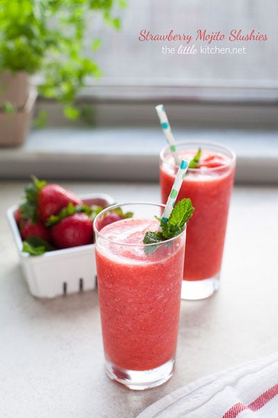strawberry mojito slushies