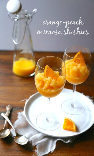 orange peach slushies