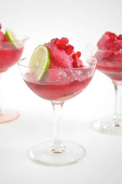 pomegranate margarita slushies