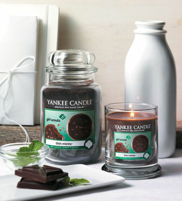 girl scout cookie candles