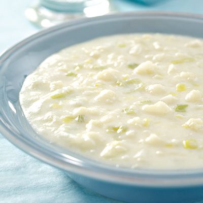 <p>Start your meal off with a bowl of this satisfying, easy cheesy cauliflower soup.</p><br />
<p><b>Recipe: </b><a href="/recipefinder/cheddar-cauliflower-soup-recipe" target="_blank"><b>Cheddar Cauliflower Soup</b></a></p>
