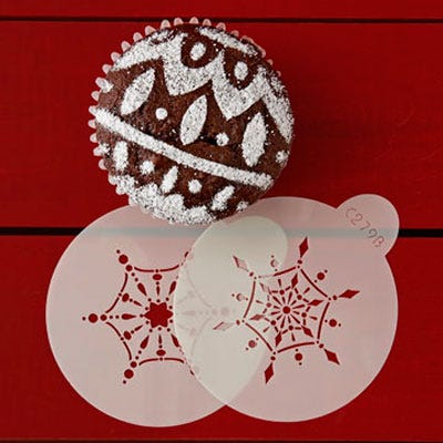 Create ornate patterns with reusable stencils and a dusting of confectioners' sugar. <br /><br /><b>Video: <a href="/recipes/cooking-videos/how-to-stencil-cakes" target="_blank">See how to make your own stencils</a></b>.
