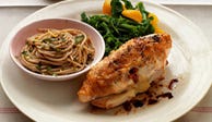 <p>With a few trusty toothpicks and a sharp knife, you can prepare this Italian-style stuffed chicken in minutes. Cooking chicken breasts on the bone ensures the delicate white meat will stay moist and juicy.</p><br /><p><b>Recipe: <a href="/recipefinder/chicken-breasts-stuffed-cheese-tomato-basil-recipe" target="_blank">Chicken Breasts Stuffed with Cheese, Tomato, and Basil</a></b></p>