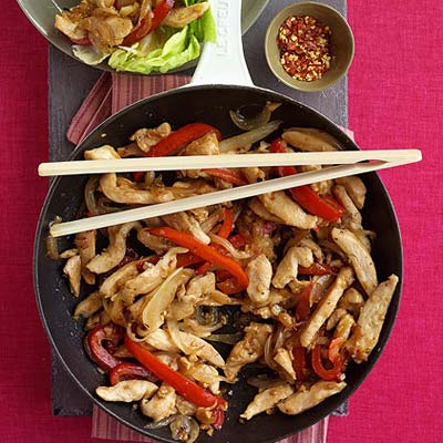 <p>Most of the ingredients in this spicy, ginger-infused stir-fry are probably sitting in your pantry already. Serve with steamed rice and <a href="/recipefinder/sauteed-spinach-garlic-547" target="_blank">Sautéed Spinach and Garlic</a>.</p><br /><p><b>Recipe: <a href="/recipefinder/chicken-stir-fry-wraps-recipe" target="_blank">Chicken Stir-Fry Wraps</a></b></p>