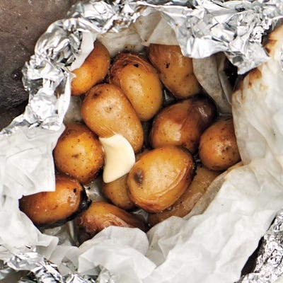 <p>Grab a beer to make these potatoes; it will steam them while imparting a yeasty flavor. You can drink the leftovers as dinner cooks! Making this a perfect easy-going beer-infused recipe.</p> <p><br/><strong>Recipe:</strong> <a href="http://gogonow.org/recipefinder/beer-steamed-potato-hobo-pack-recipe-mslo0215%22 target="_blank"><strong>Beer-Steamed Potato Hobo Pack</strong></a></p>