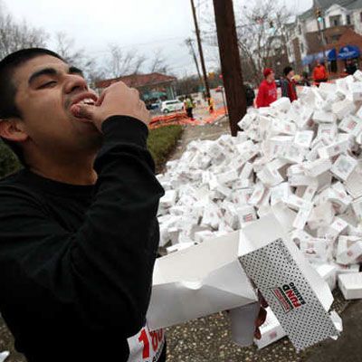 <p><b>Start Line:</b> North Carolina State University, Raleigh, NC<br />
<b>The Challenge</b>: Run four miles. Must eat a dozen glazed doughnuts after mile two and complete the race in under one hour.<br />
<b>Next Chance:</b> 2013<br /><br />
This <a href="http://krispykremechallenge.com/" target="_blank">annual student-organized event</a> draws up to 6,000 runners to NCSU's campus to compete in a race that benefits The NC Children's Hospital. Wonder what type of fuel those doughnuts provide after mile two? 2,400 calories, 144 grams of fat, 120 grams of sugar, and 1,140 mg of sodium.</p>