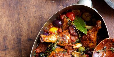 Braising chicken legs with thighs in an adobo sauce leaves them fork-tender and full of flavor.<br /><br /><b>Get the recipe: <a href="/recipefinder/adobo-chicken-recipe"target="_blank">Adobo Chicken</a></b>

