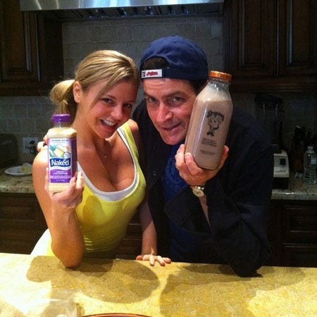 Charlie Sheen Chocolate Milk Tweet
