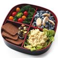 <p>This egg salad bento box is a hearty lunch and snack all in one. Spoon the egg salad into a lettuce "bowl" to keep it looking pretty and enjoy with cocktail bread and veggies. Toss banana and blueberries with yogurt to keep the bananas from turning brown. Save the chocolate chips and pistachios for an afternoon pick-me-up.</p>

<p><strong>Recipe:</strong> <a href="http://www.delish.com/recipefinder/egg-salad-bento-lunch-recipe"><strong>Egg Salad Bento Lunch</strong></a></p>
