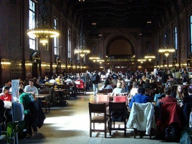 Yale Commons dining hall