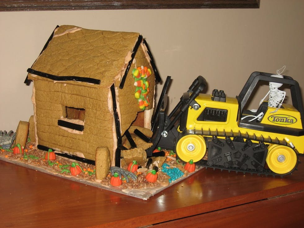 Gingerbread House bulldozer