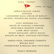 The Titanic's Last Meal - First Class Dinner on Titanic