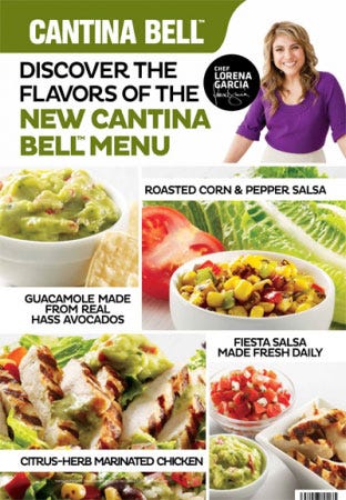 Taco Bell Cantina Menu
