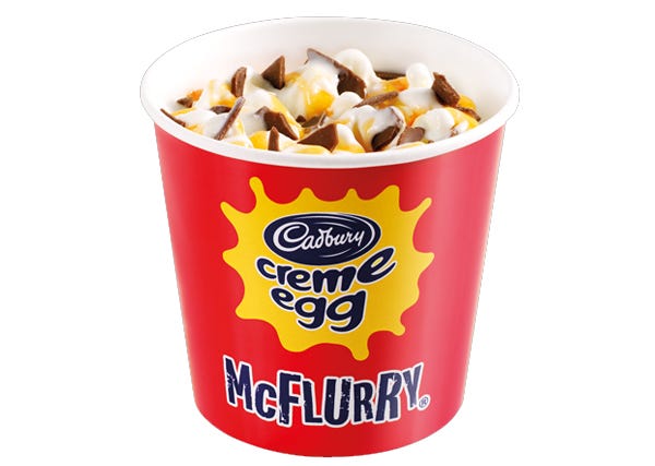 Cadbury Creme Egg McFlurry