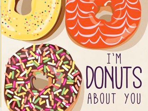Donuts About You Valentine's Card