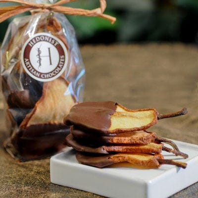 Chocolate-Dipped Pears