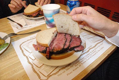 Katz's Deli Pastrami Sandwich