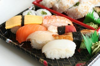 Food, Cuisine, Sushi, Rice, Ingredient, Dish, Recipe, Meal, Orange, White rice, 