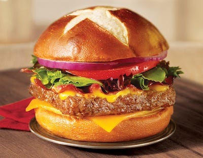 Wendy's Pretzel Bacon Cheeseburger