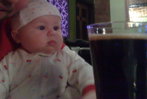 baby at the bar