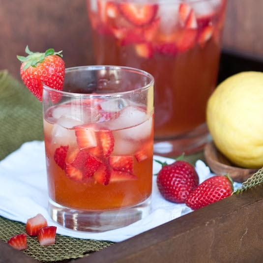 Produce, Food, Fruit, Fluid, Drink, Tableware, Ingredient, Natural foods, Liquid, Strawberries, 
