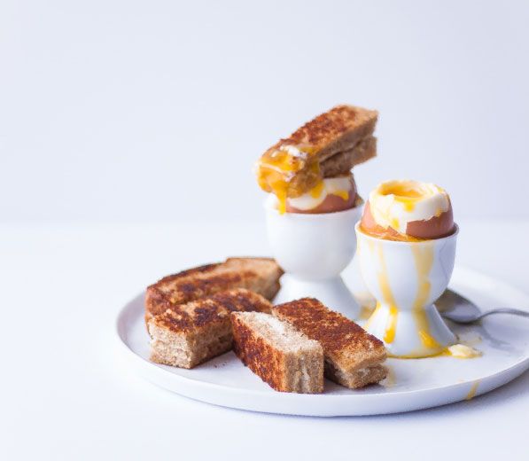 soft boiled eggs grilled cheese