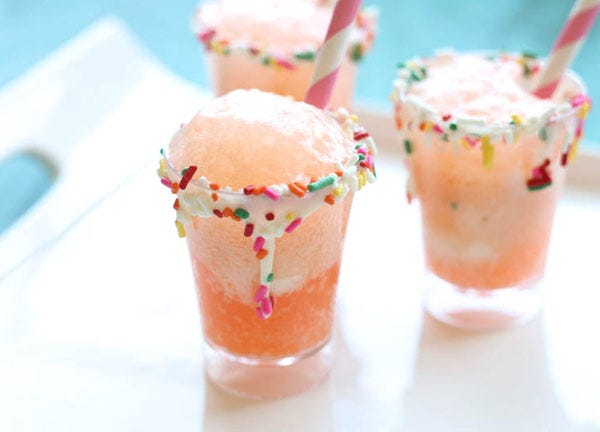 boozy creamsicle float shots
