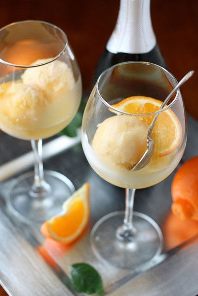 tangerine sorbet floats