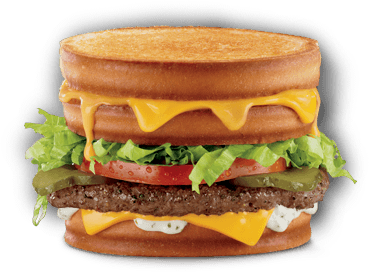 stacked grilled cheese burger