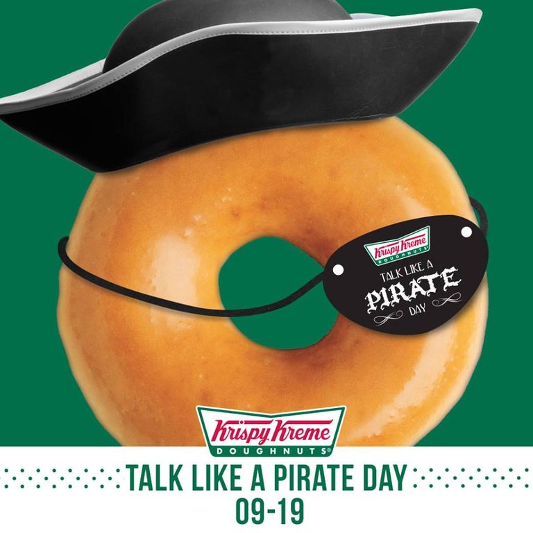 Free Donuts on Talk Like a Pirate Day Krispy Kreme Freebie