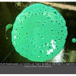 Four Leaf Clover Pancakes In Pan