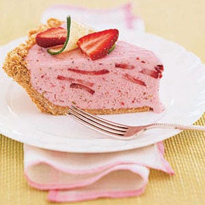 frozen strawberry margarita pie